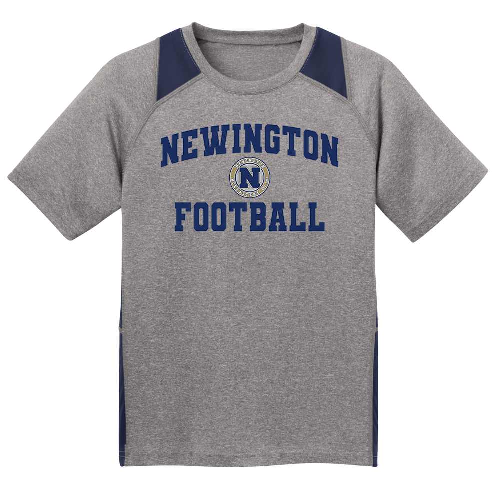 Newington HS Football Heather Colorblock Tee