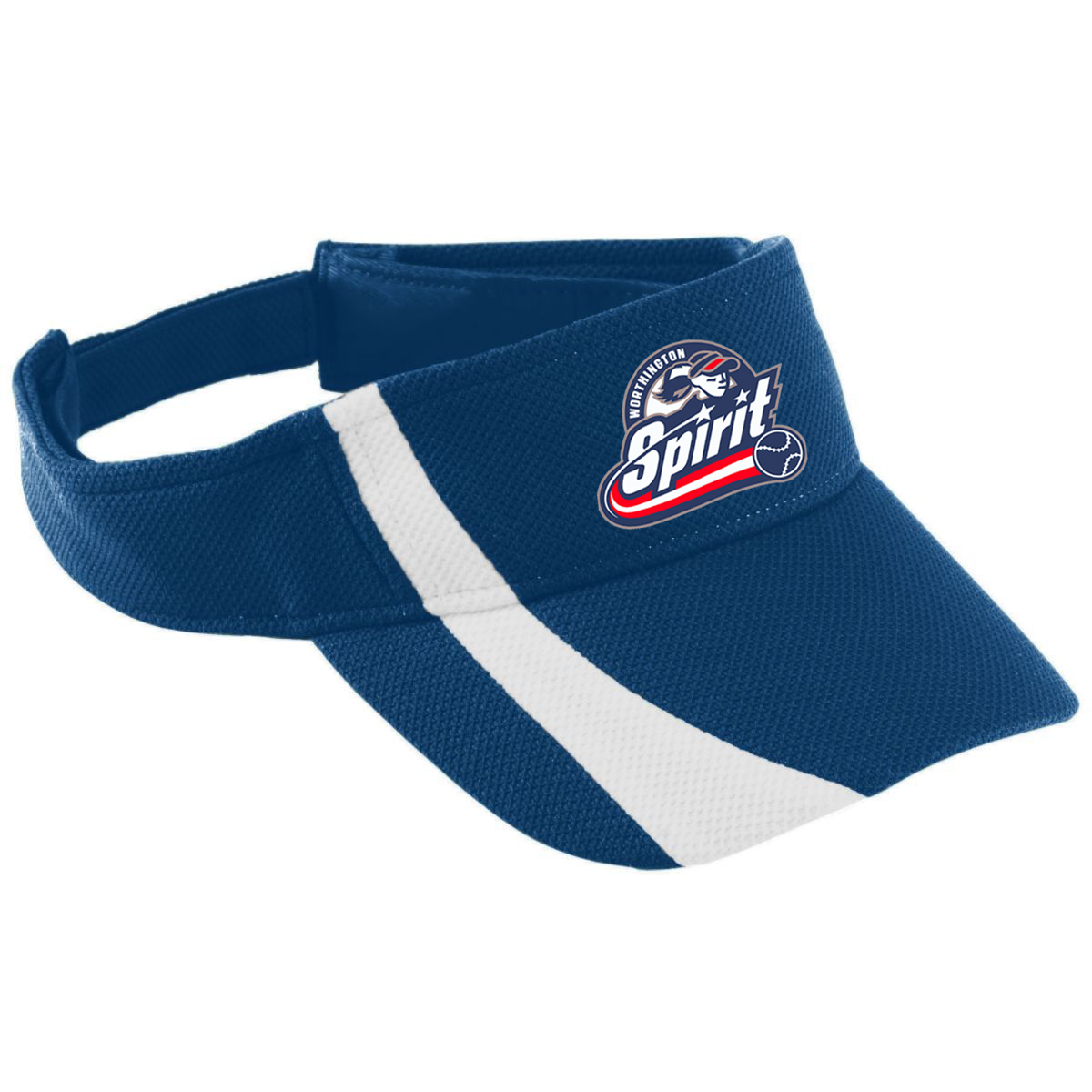 Worthington Spirit Softball Adjustable Wicking Mesh Two-Color Visor