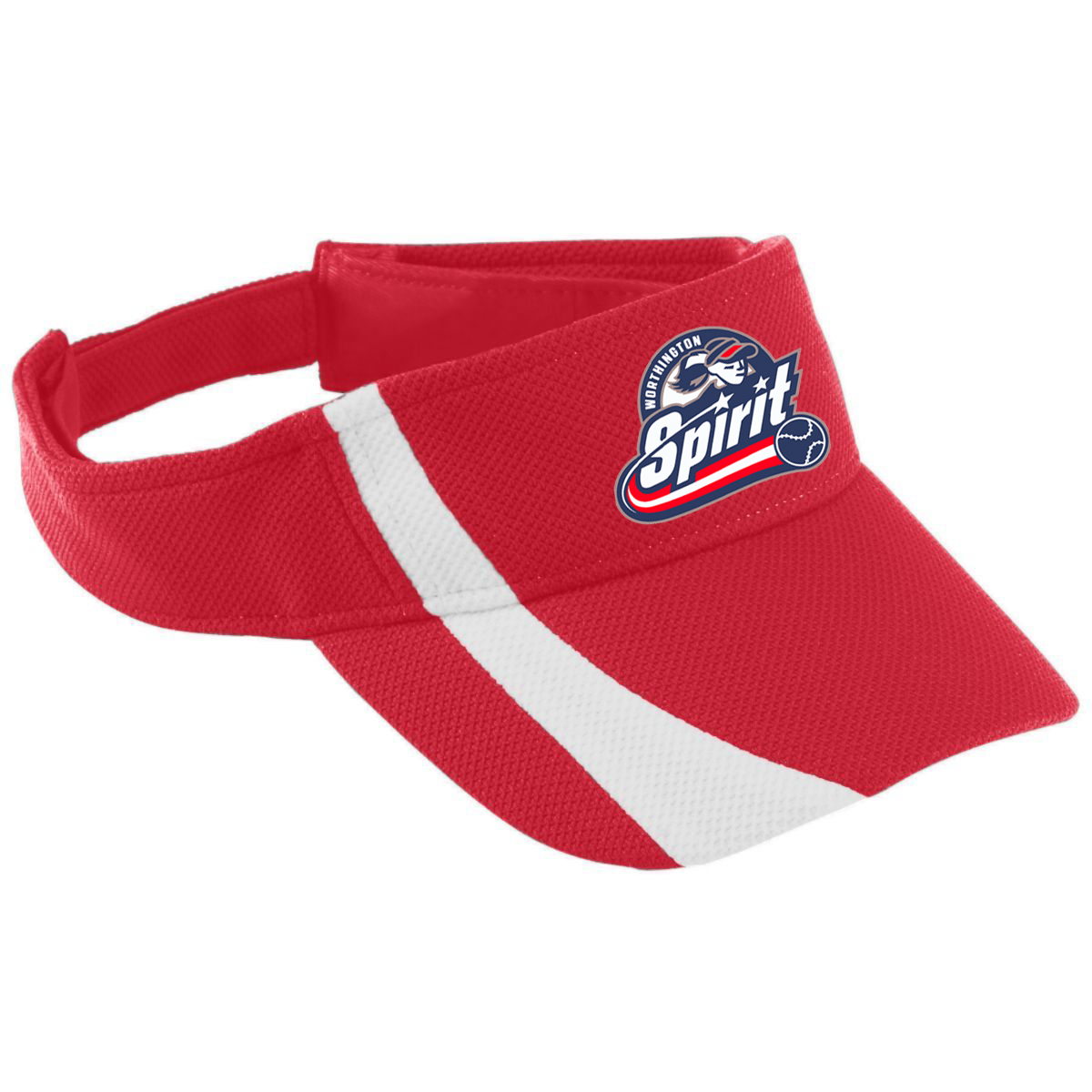 Worthington Spirit Softball Adjustable Wicking Mesh Two-Color Visor