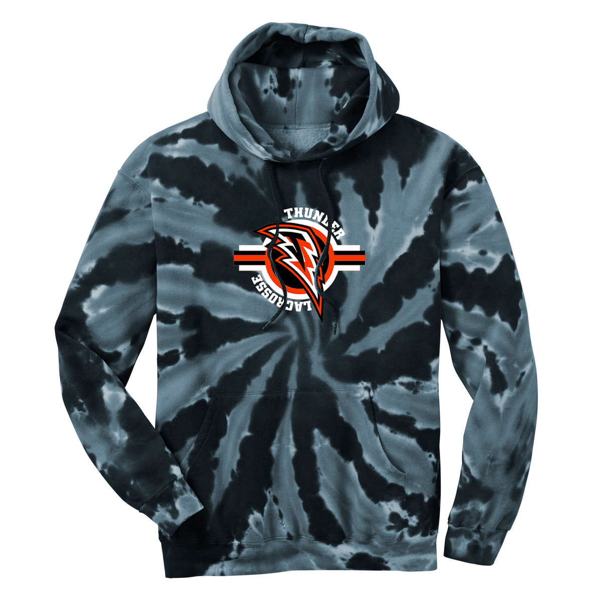 Jersey Thunder Girls Lacrosse Unisex Tie-Dye Pullover Hooded Sweatshirt