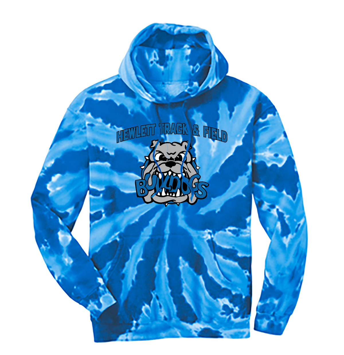 Hewlett Track & Field Tie-Dye Pullover Hooded Sweatshirt