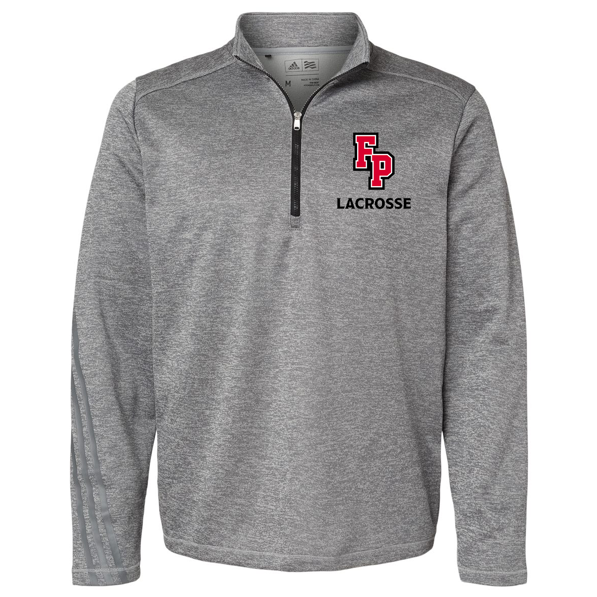 Floral Park Lacrosse Adidas Terry Heathered Quarter-Zip Pullover