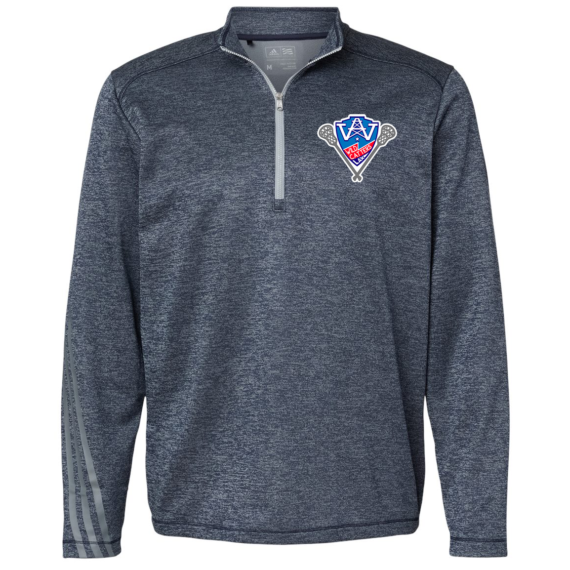 Wildcatters Lax Adidas Terry Heathered Quarter-Zip Pullover