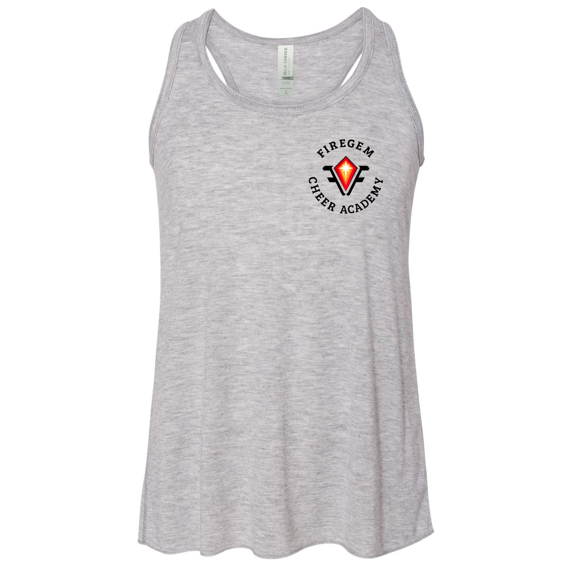 Firegem Cheer Academy BELLA + CANVAS Flowy Racerback Tank