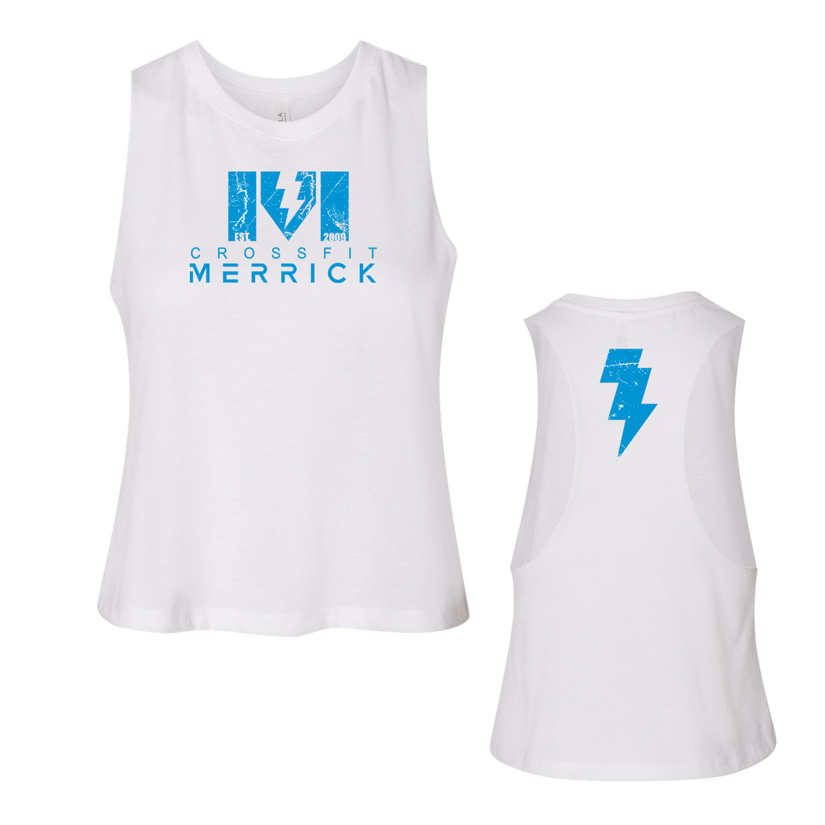 Merrick Crossfit Coaching Womens Racerback Cropped Tanktop