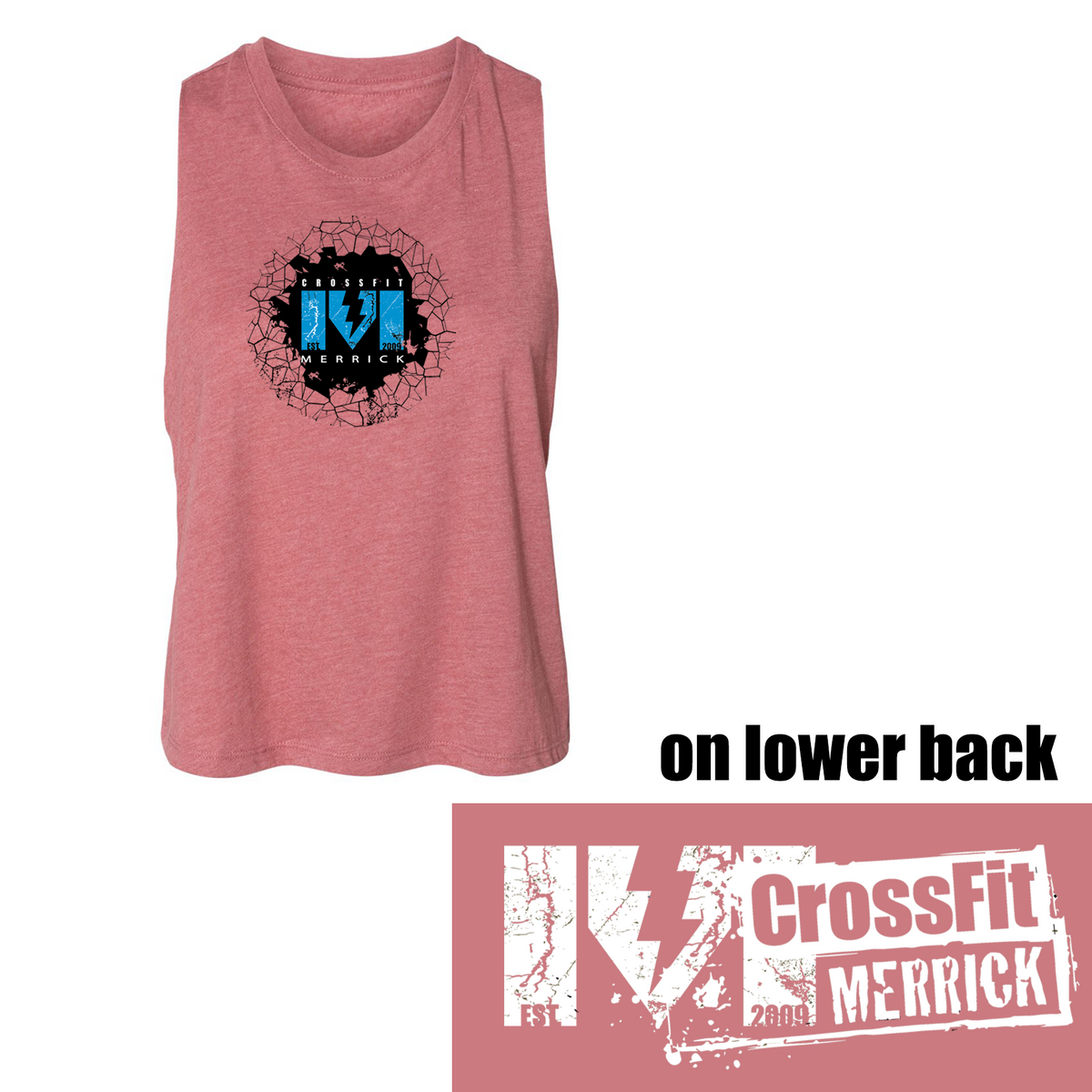 Merrick CrossFit Womens Racerback Cropped Tanktop