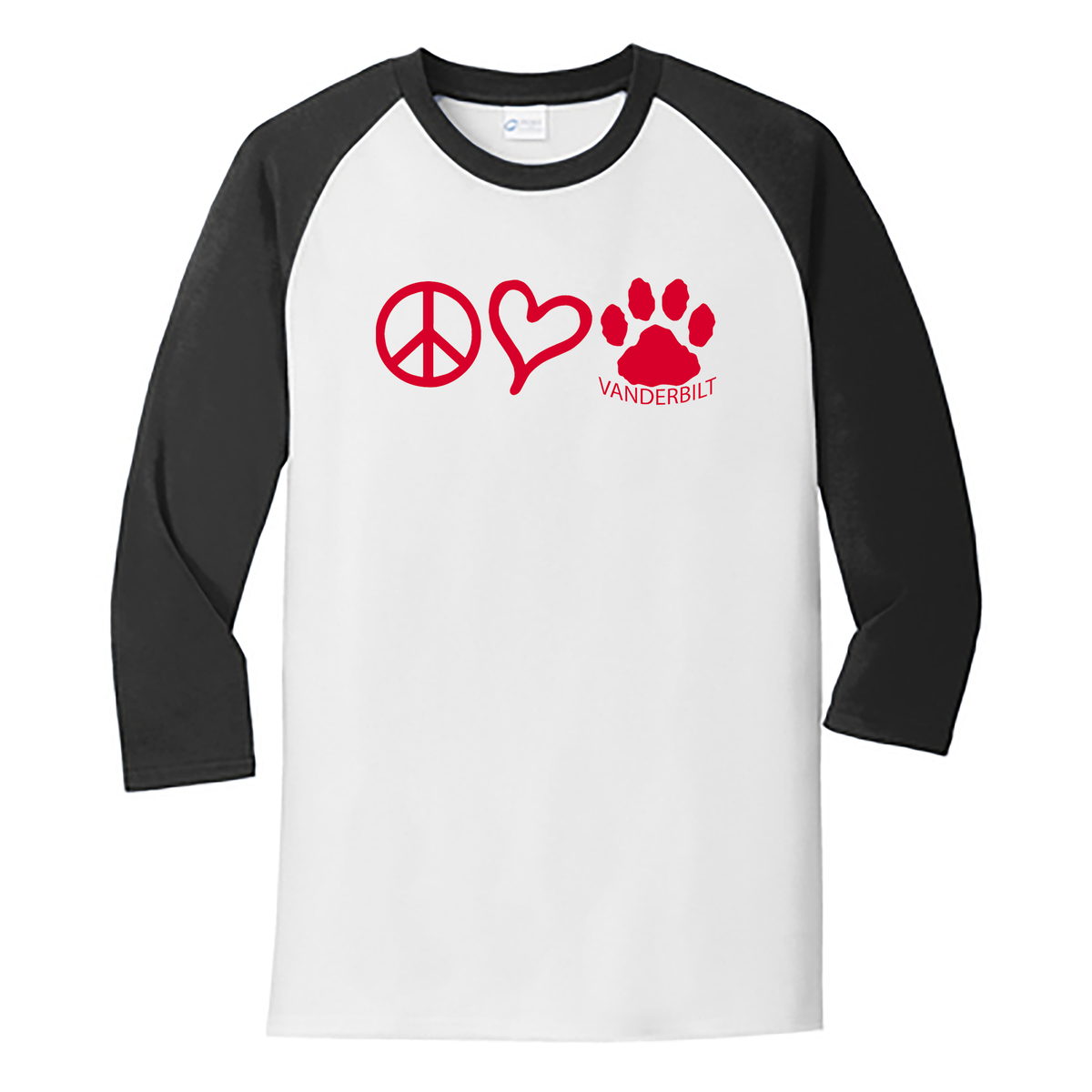 Vanderbilt Elementary School Core Blend 3/4-Sleeve Raglan Tee