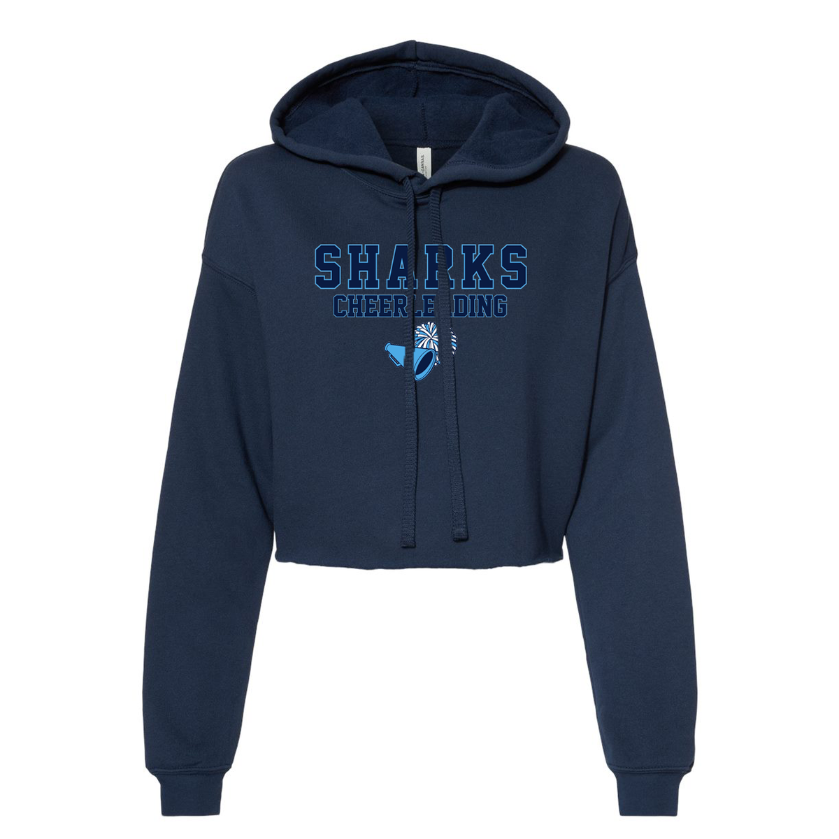 Sharks Cheerleading Cropped Sweatshirt *GLITTER LOGO*