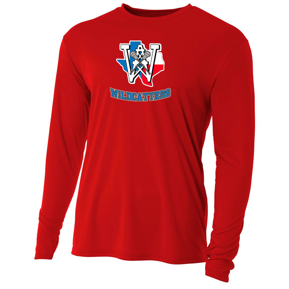 Wildcatters Lax A4 Cooling Performance L/S Crew