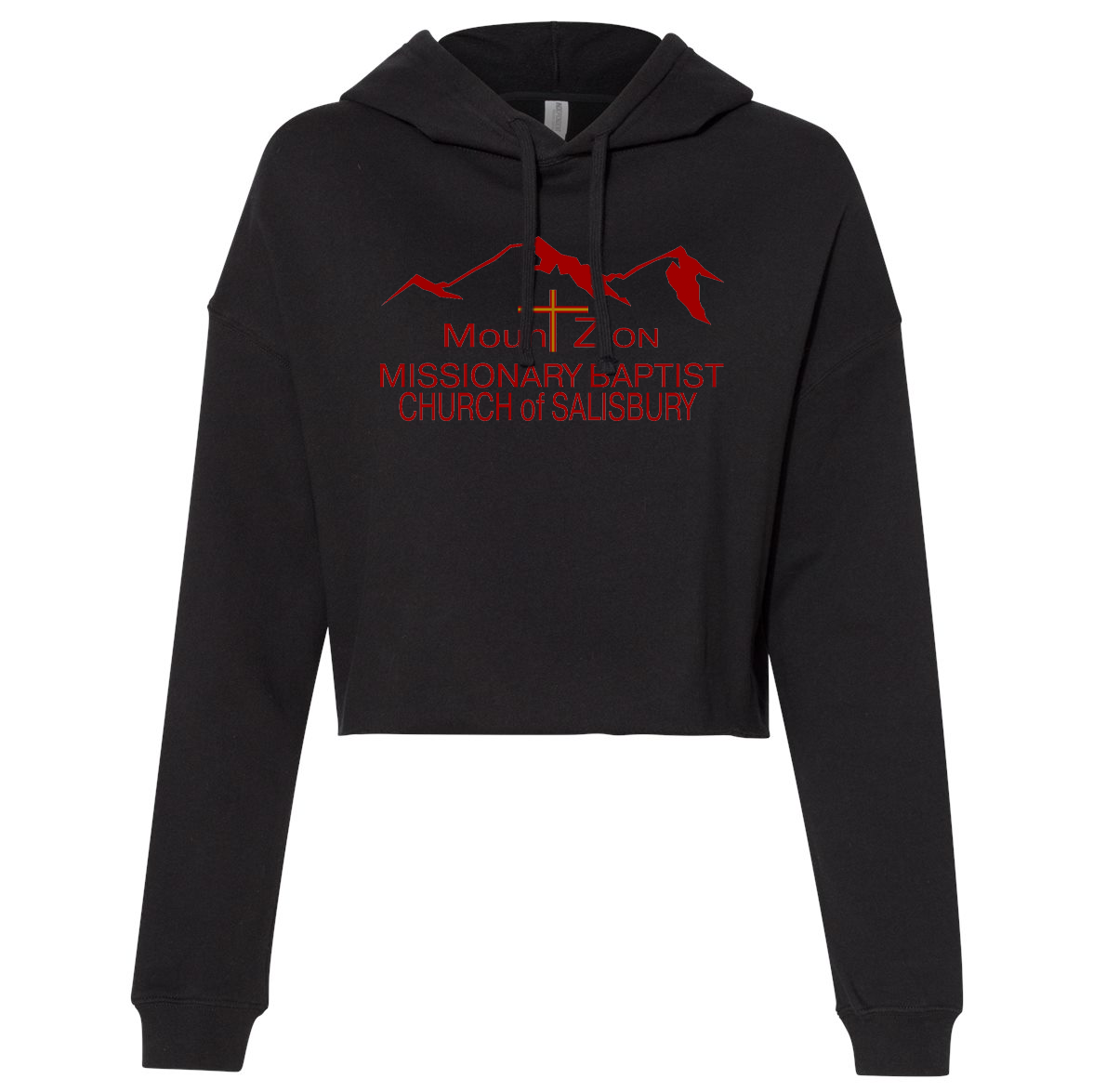 Mount Zion Missionary Baptist Church Independent Trading Co. Women’s Lightweight Cropped Hooded Sweatshirt