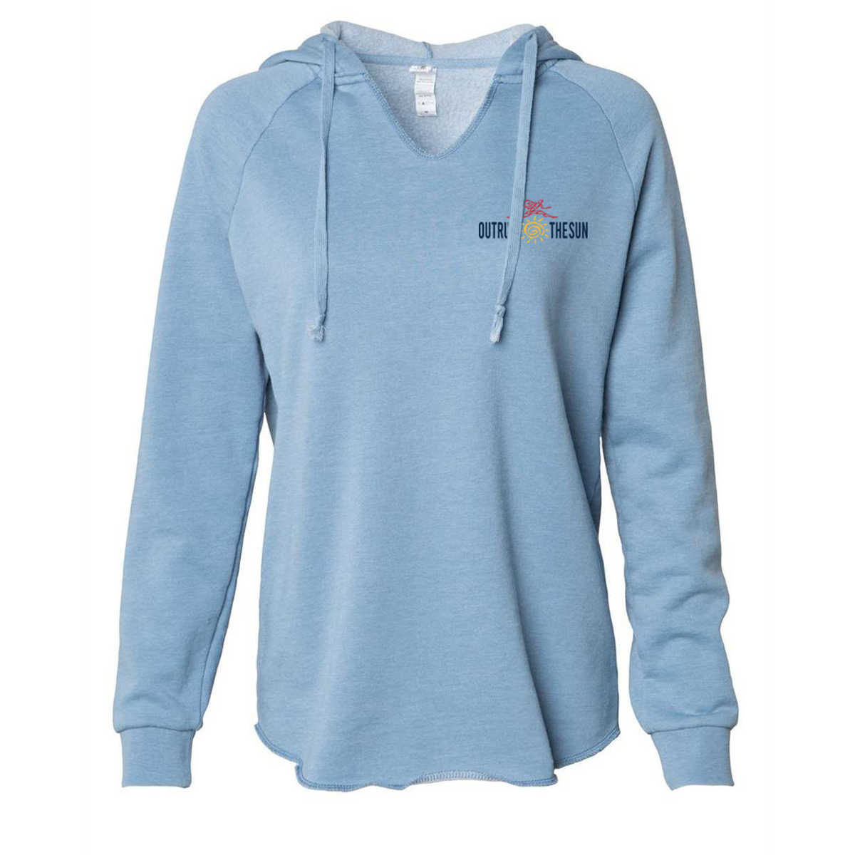 Outrun the Sun Independent Trading Co. Women’s Lightweight California Wave Wash Hooded Sweatshirt