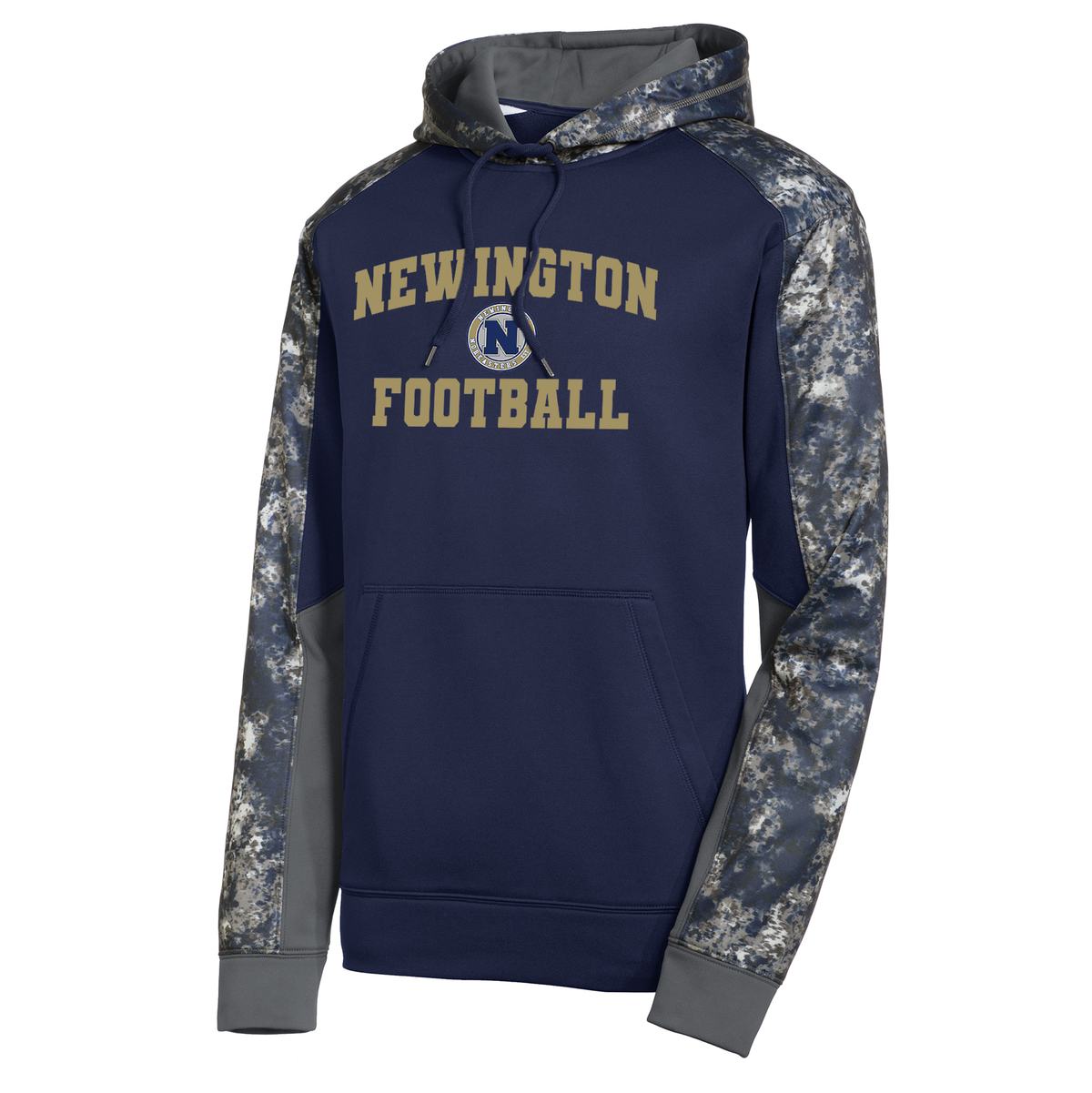 Newington HS Football Mineral Freeze ColorBlock Hoodie