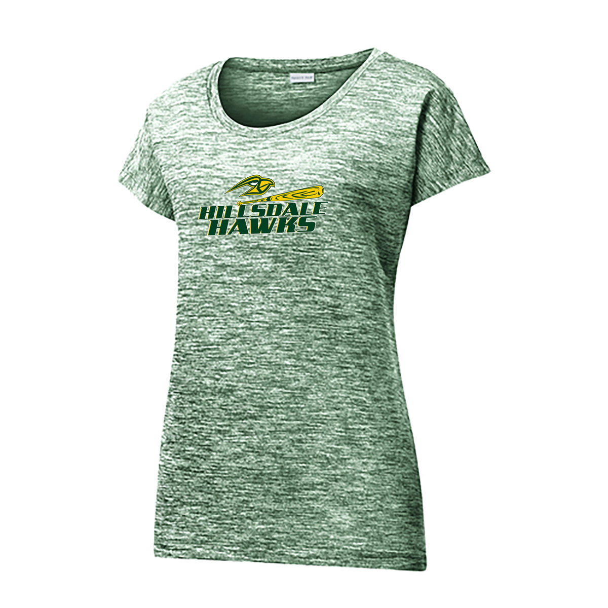 Hillsdale Hawks Ladies Electric Heather Tee