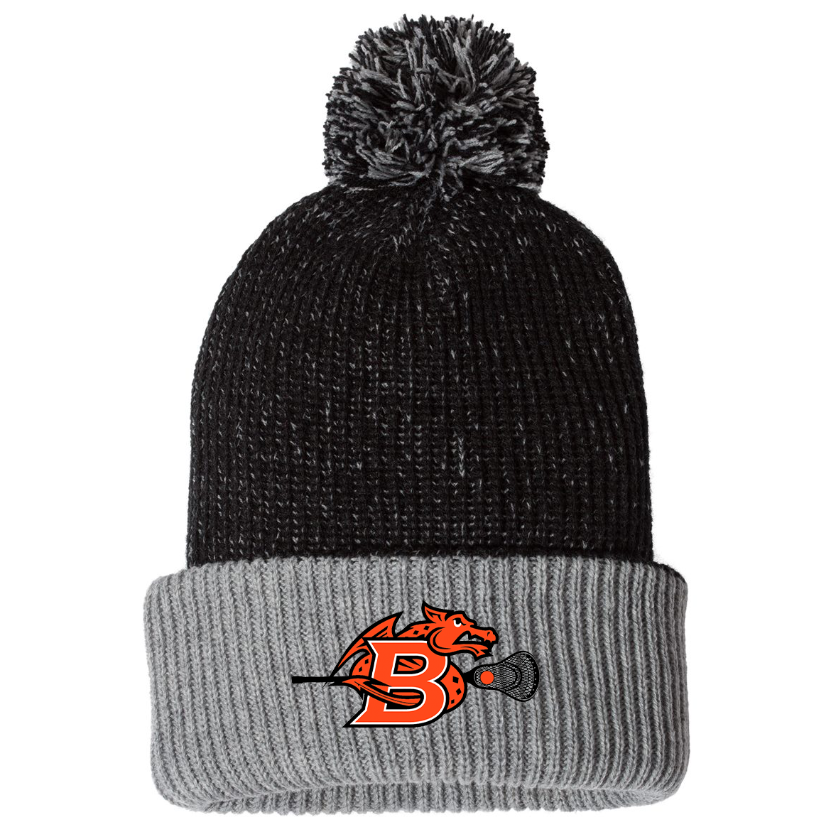 Brunswick Dragons Lacrosse Speckled Knit Pom Beanie