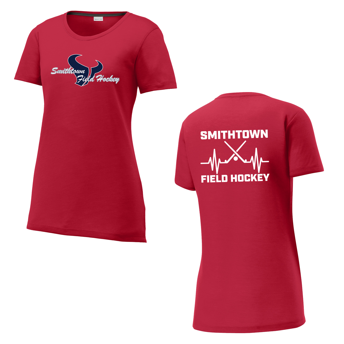Smithtown Field Hockey Women's CottonTouch Performance T-Shirt (Front and Back Logo)