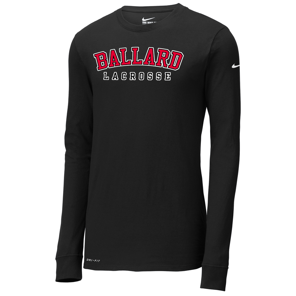 Ballard High School Boys Lacrosse Nike Dri-FIT Long Sleeve Tee