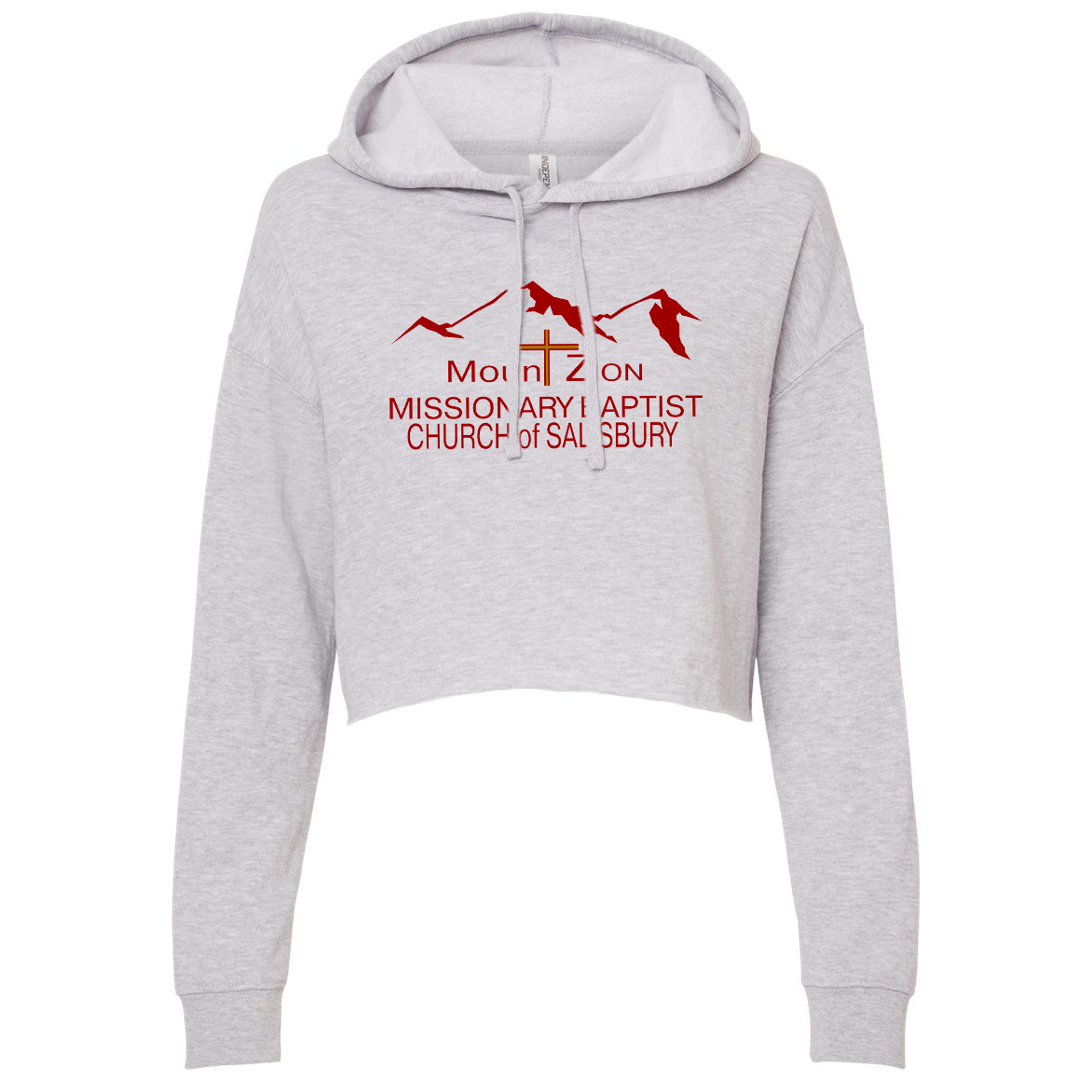 Mount Zion Missionary Baptist Church Independent Trading Co. Women’s Lightweight Cropped Hooded Sweatshirt