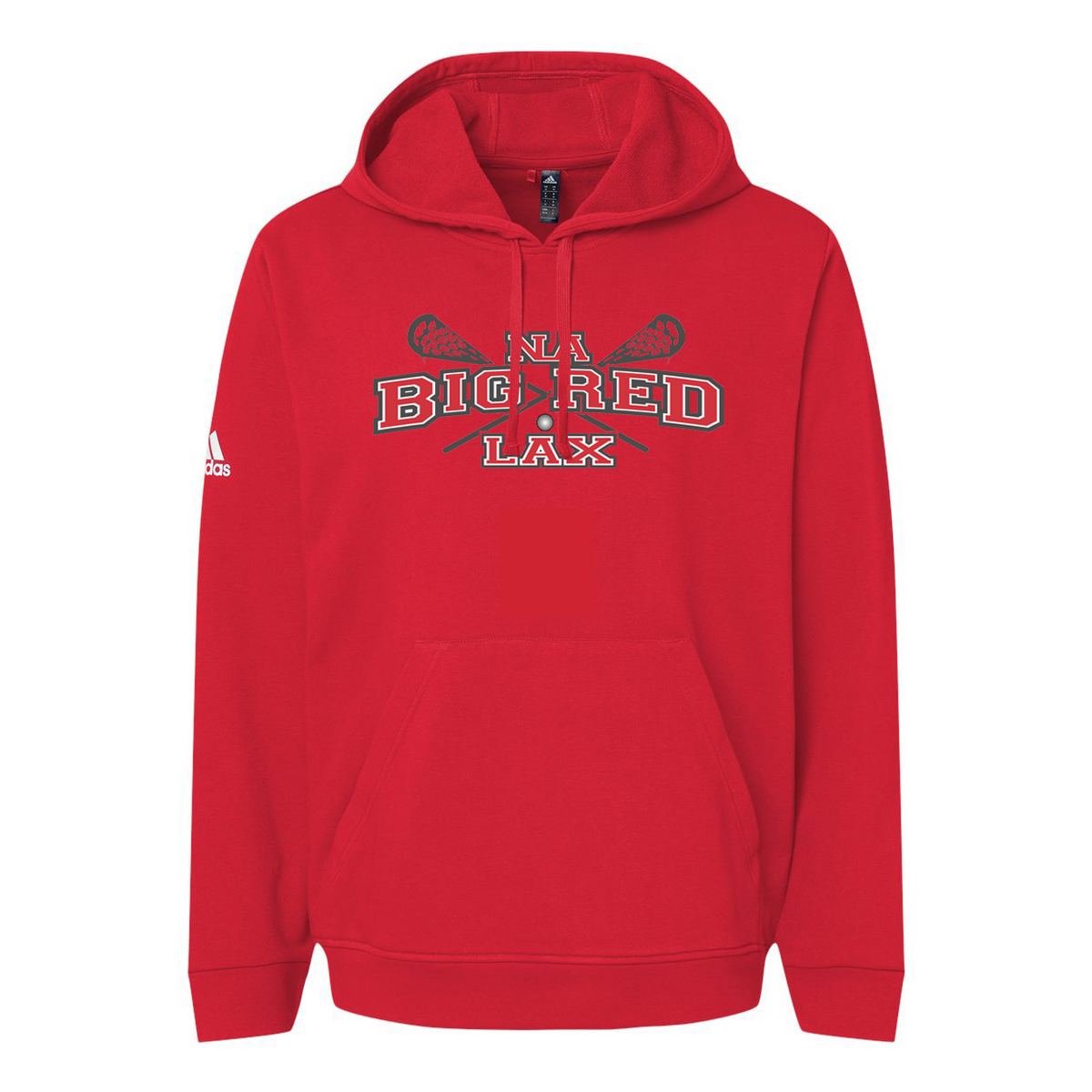 NA Big Red Lacrosse Adidas Fleece Hooded Sweatshirt