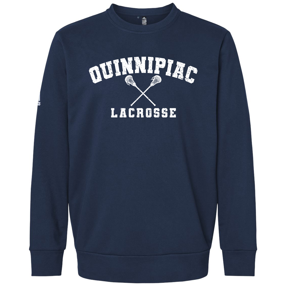 Quinnipiac Men's Lacrosse Adidas Fleece Crewneck Sweatshirt