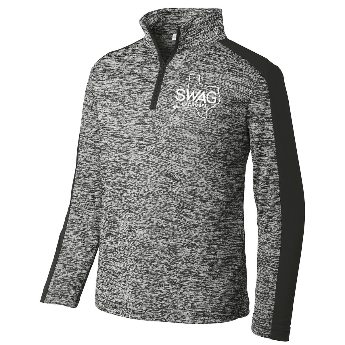 SWAG Lacrosse Youth Electric Heather Colorblock 1/4 Zip