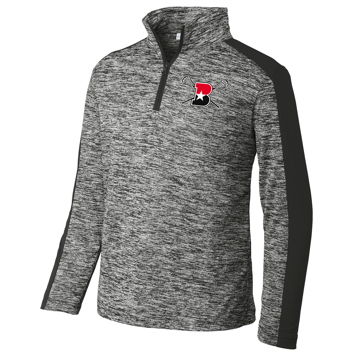 Bowie Girls Lacrosse Youth Electric Heather Colorblock 1/4 Zip