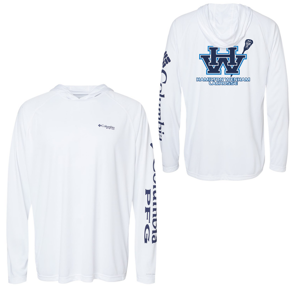 Hamilton Wenham Lacrosse PFG Terminal™ Tackle Hooded Long Sleeve T-Shirt