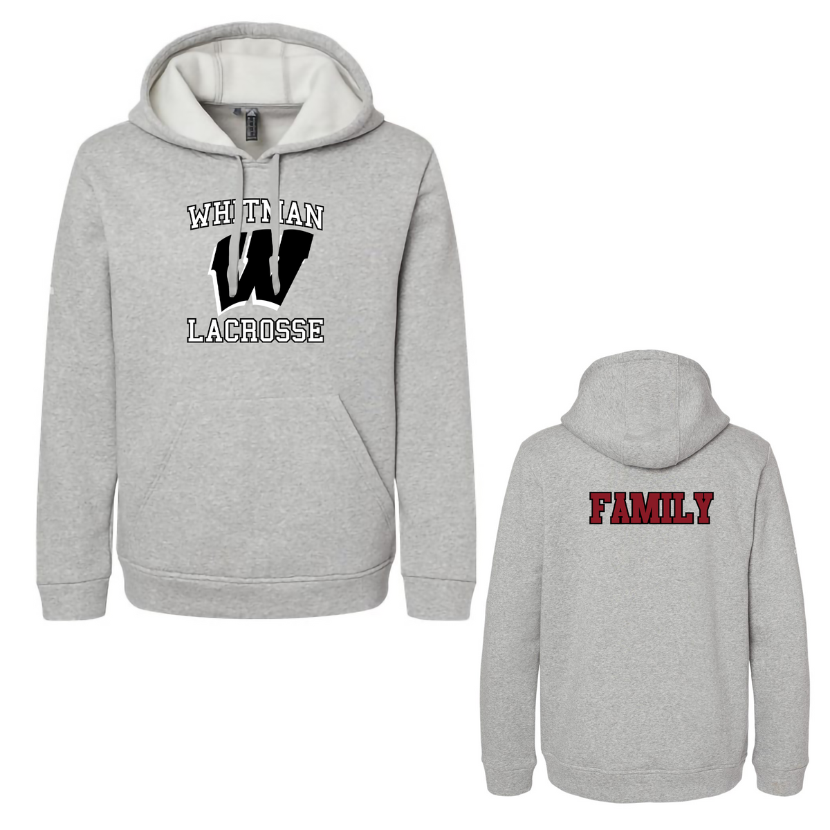 Whitman Lacrosse Adidas Fleece Hooded Sweatshirt