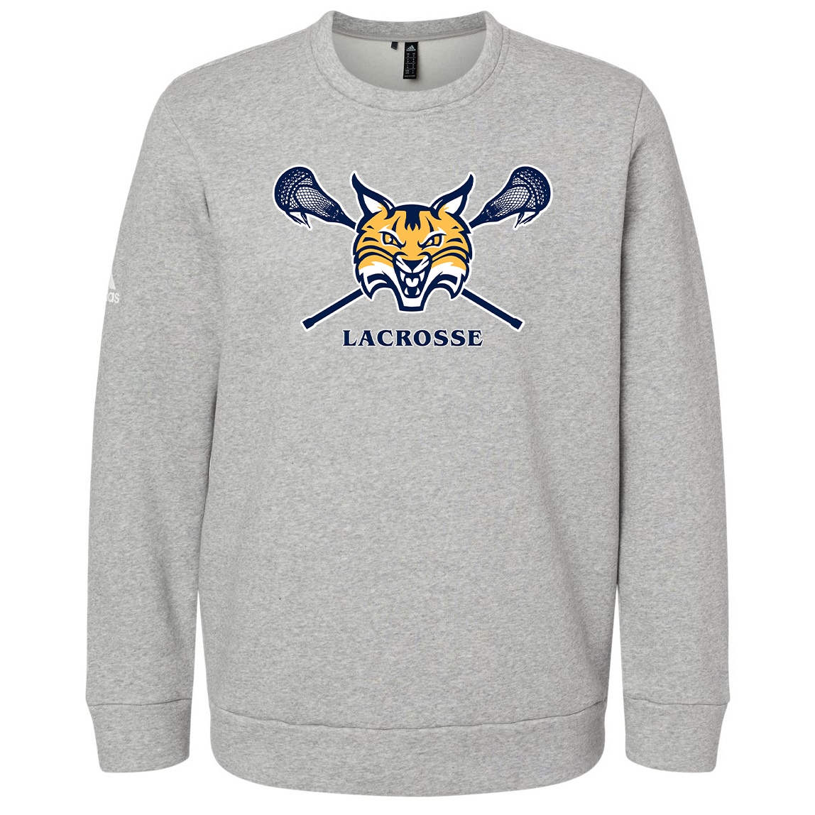 Quinnipiac Men's Lacrosse Adidas Fleece Crewneck Sweatshirt