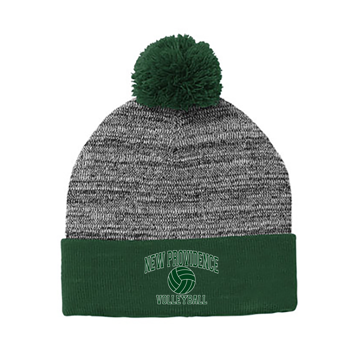 New Providence Volleyball Heather Pom Pom Beanie