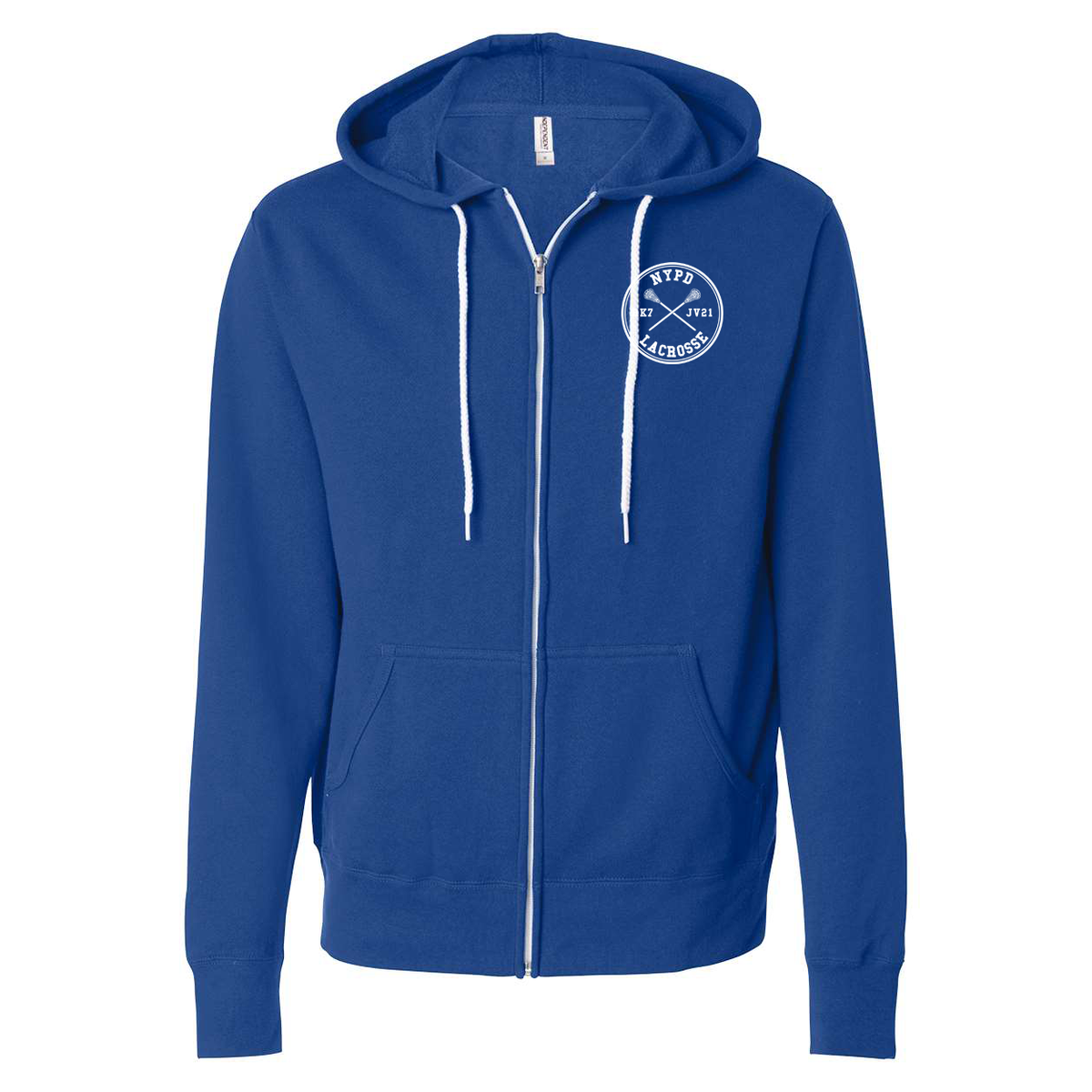 NYPD Lacrosse Lightweight Full-Zip Hooded Sweatshirt