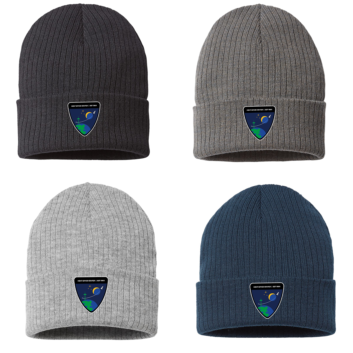 Boeing Kent Space Center Atlantis Headwear Rib Knit Beanie (Shield Logo)