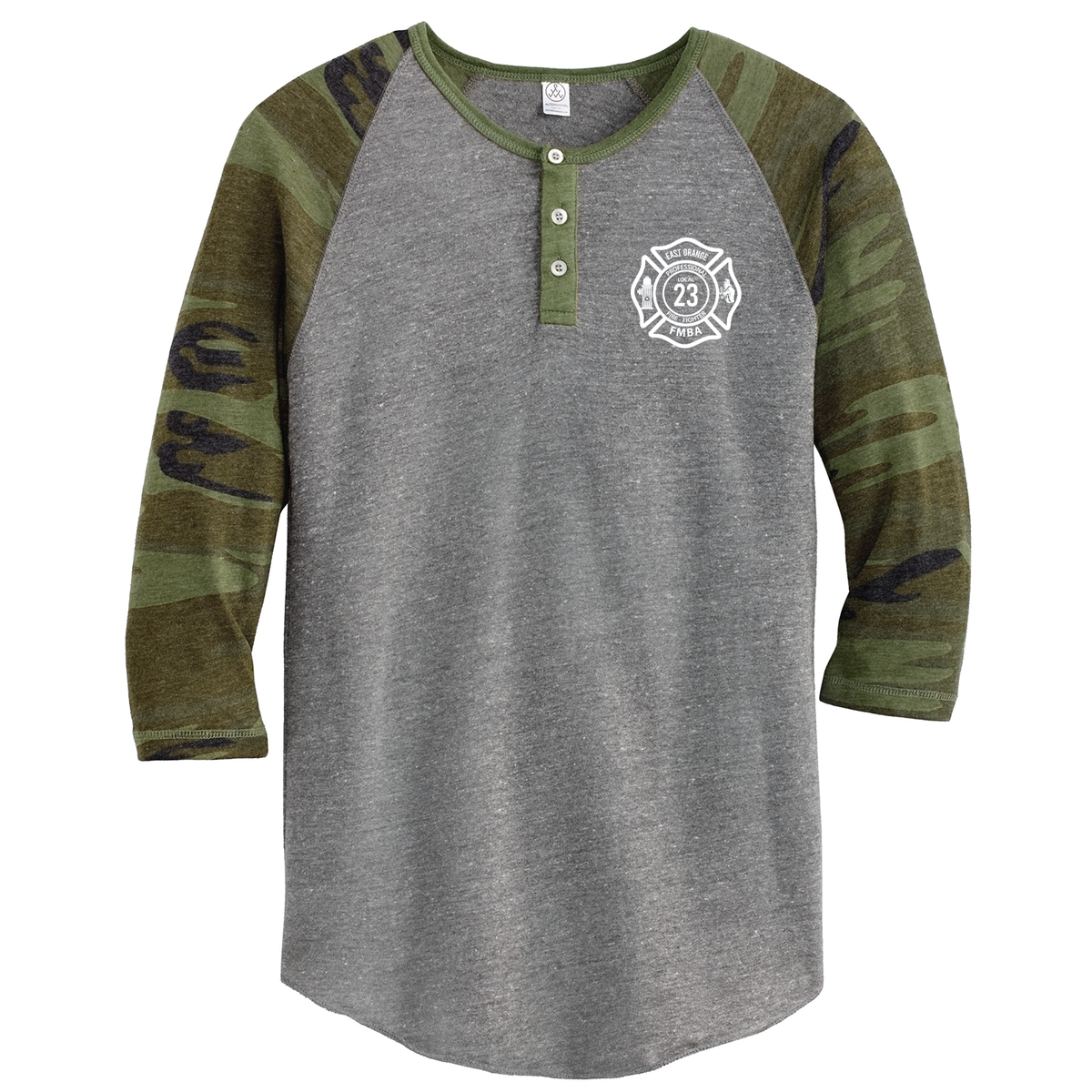 East Orange Local 23 Camo Raglan Henley