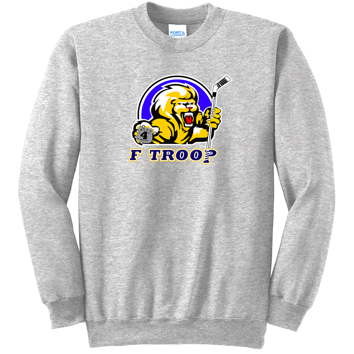 F Troop Hockey Crew Neck Sweater