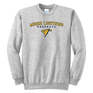Moore Lightning Baseball  Crew Neck Sweater