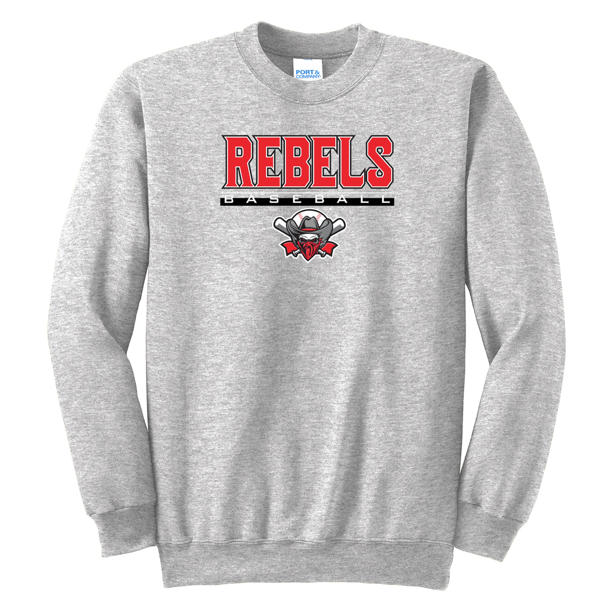 Rebels Baseball Crew Neck Sweater