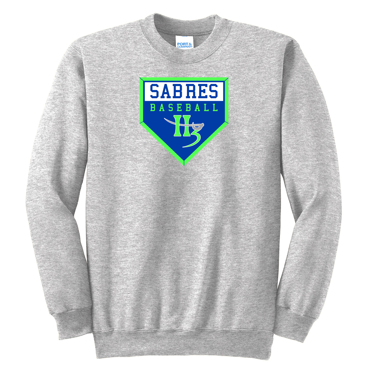 H3 Sabres Baseball  Crew Neck Sweater