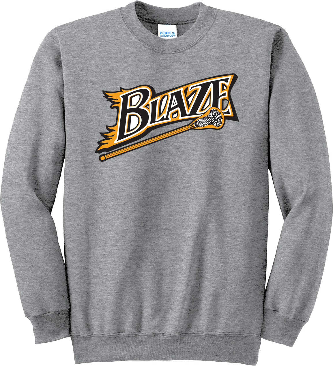 Blaze Lacrosse Grey Crew Neck Sweatshirt