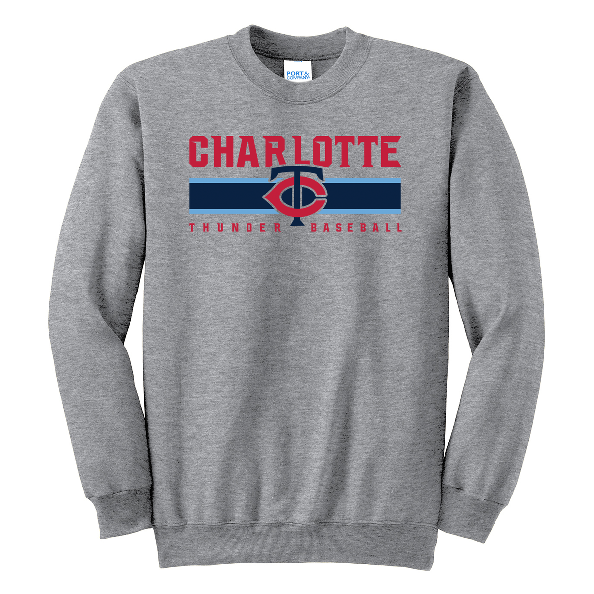 Charlotte Thunder Baseball Crew Neck Sweater