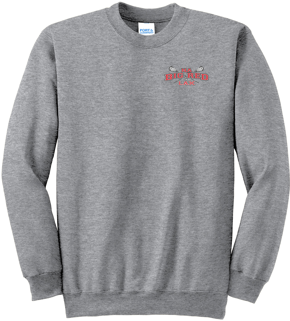 NA Big Red Lax Athletic Heather Crew Neck Sweater
