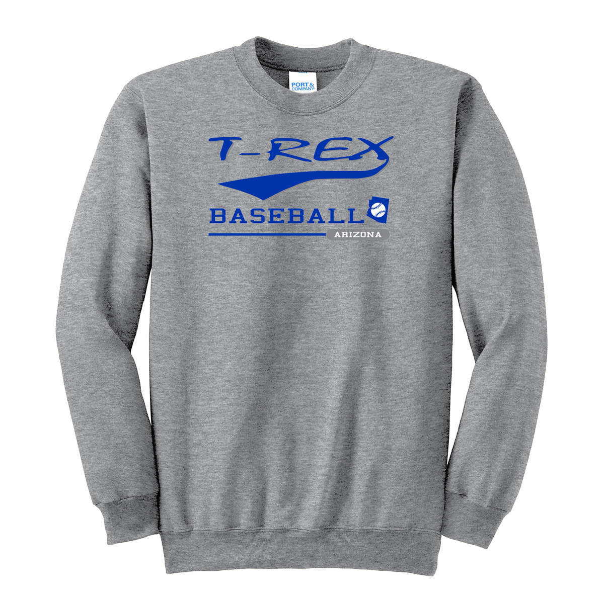 T-Rex Baseball Crew Neck Sweater