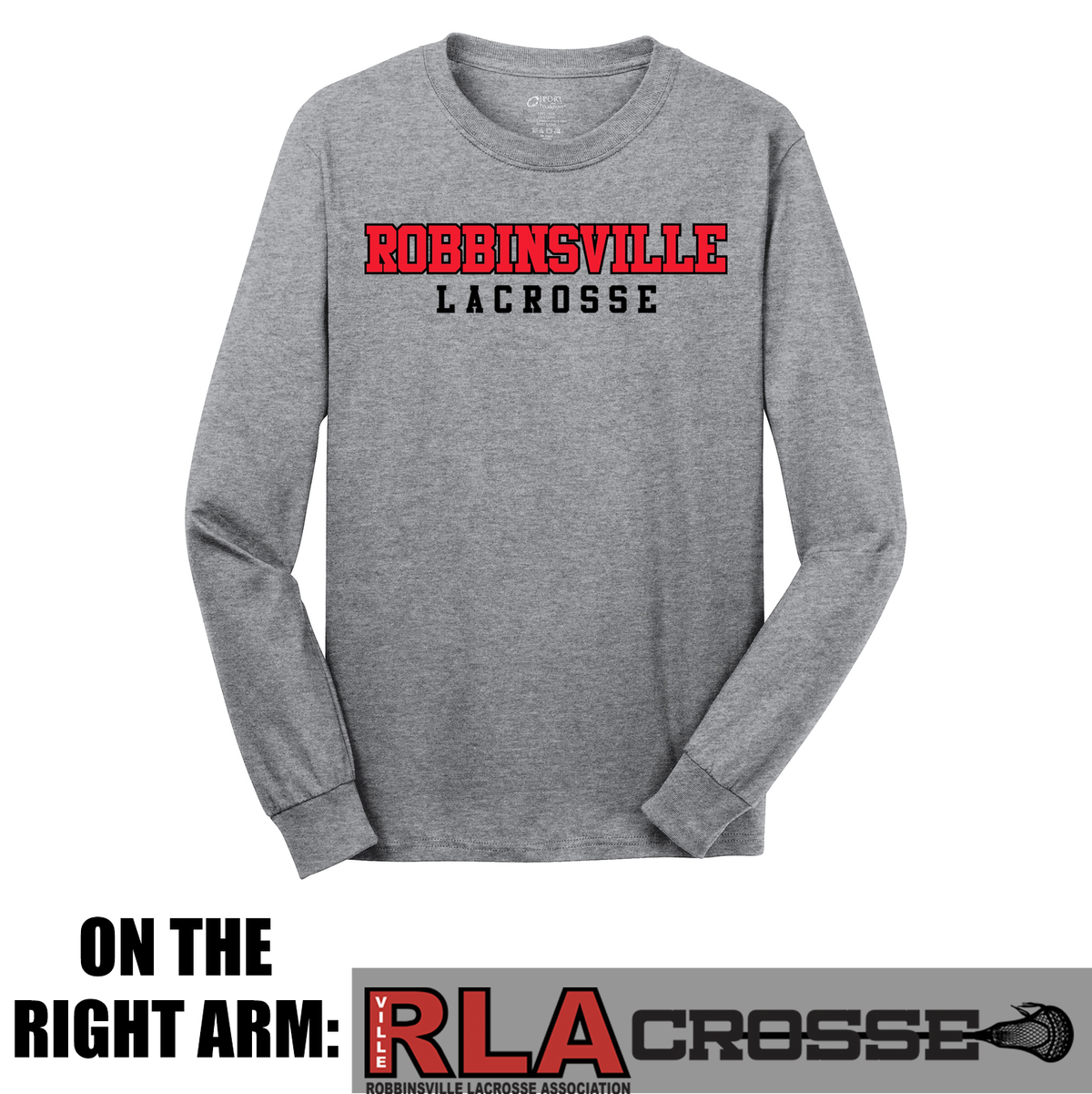 Robbinsville Lacrosse Association Cotton Long Sleeve Shirt