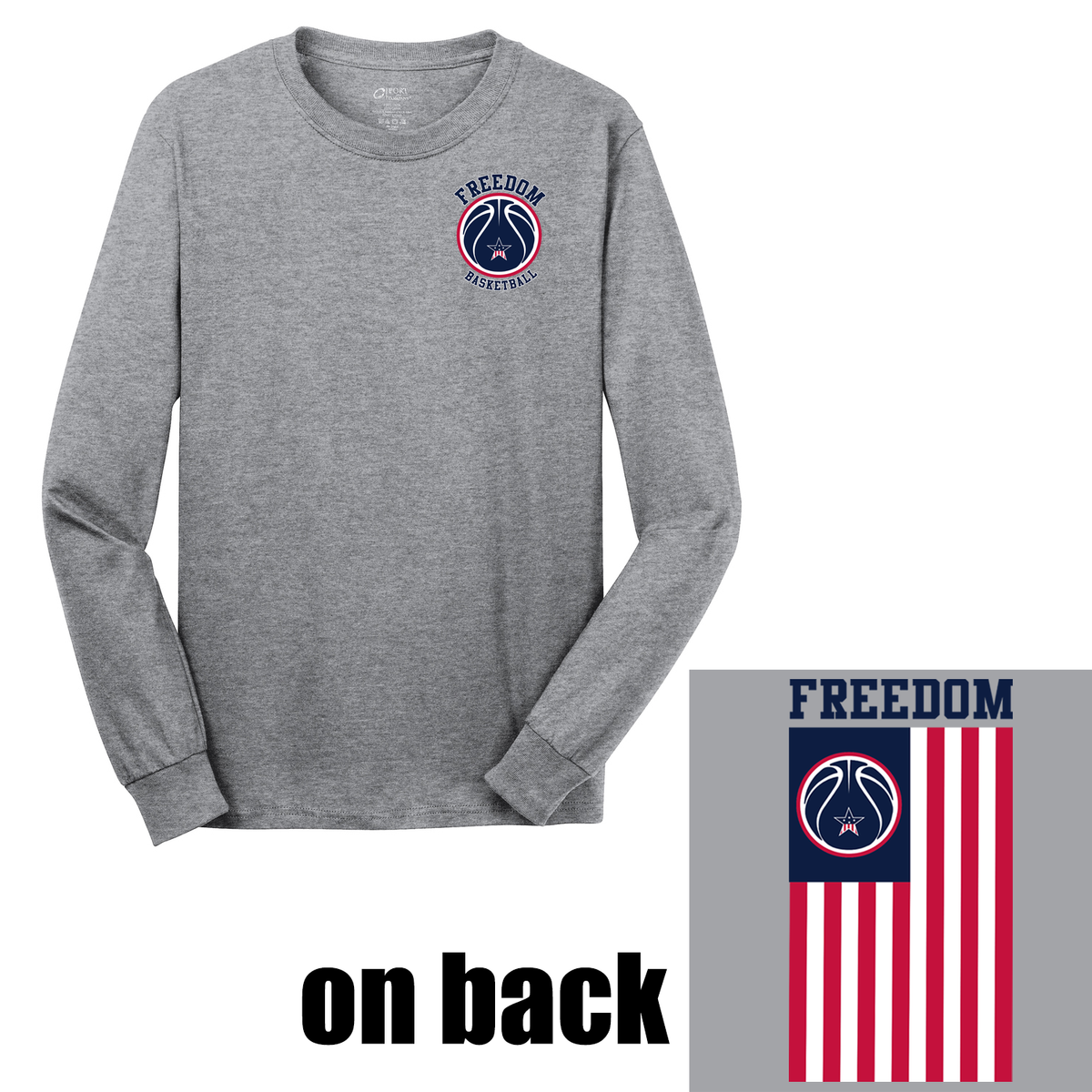 Freedom Basketball Cotton Long Sleeve Shirt