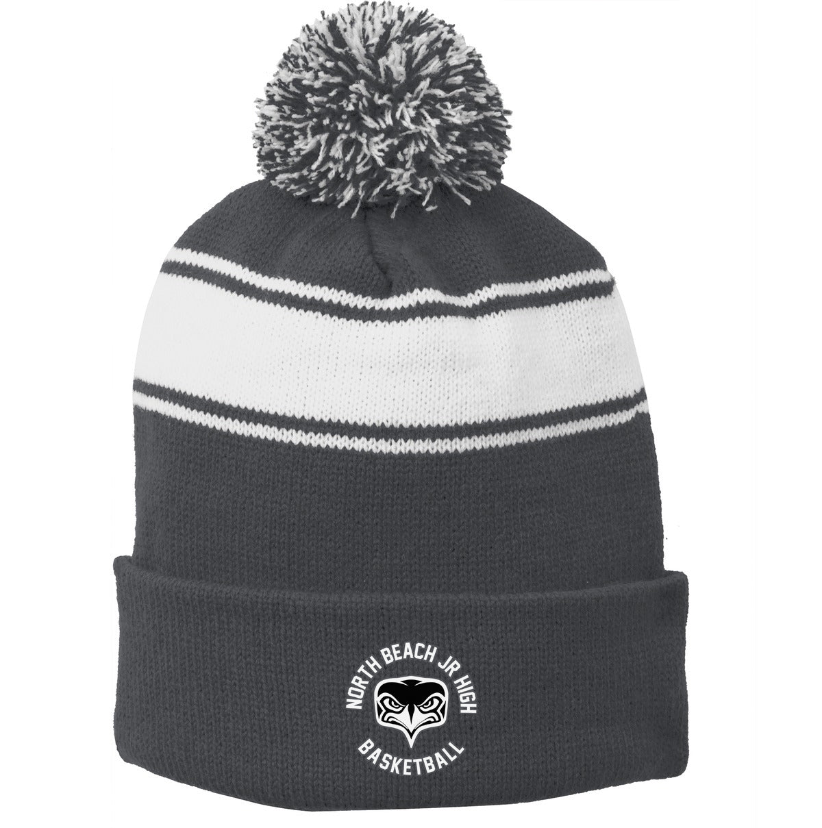 North Beach Jr. High Basketball Pom Pom Beanie