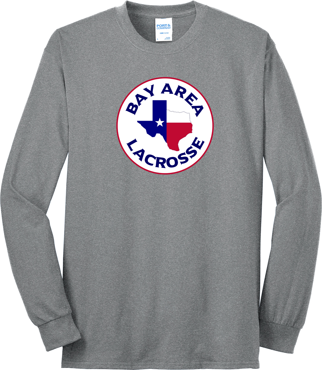 Bay Area Lacrosse Grey Long Sleeve T-Shirt