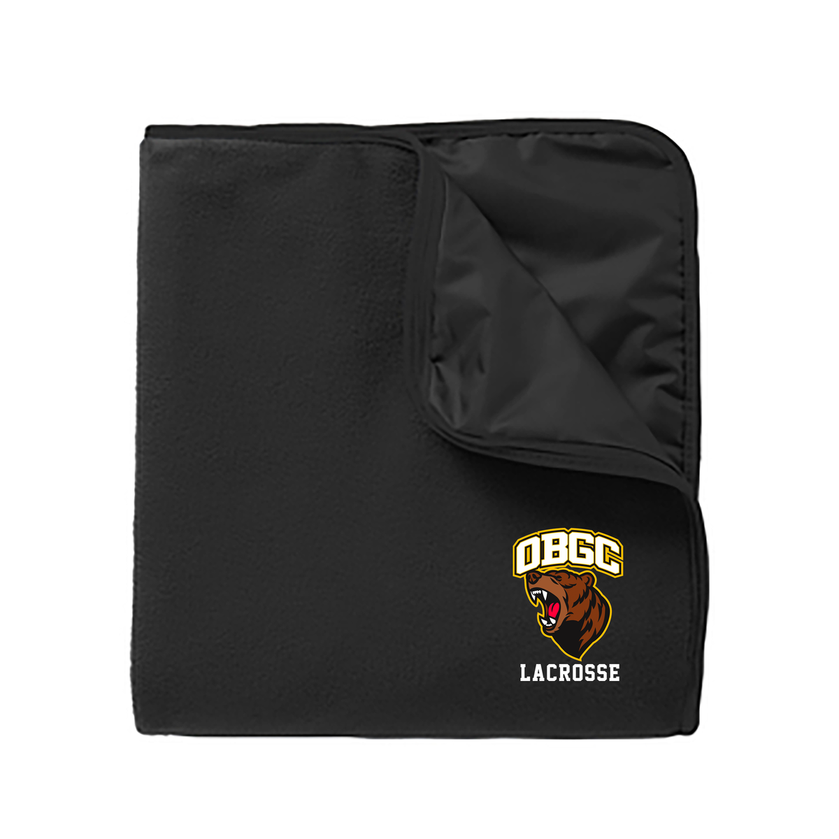 Olney Bears Lacrosse Fleece & Poly Travel Blanket