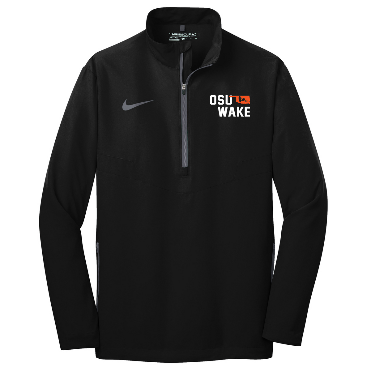 OK State Wakeboarding Nike 1/2 Zip Wind Shirt