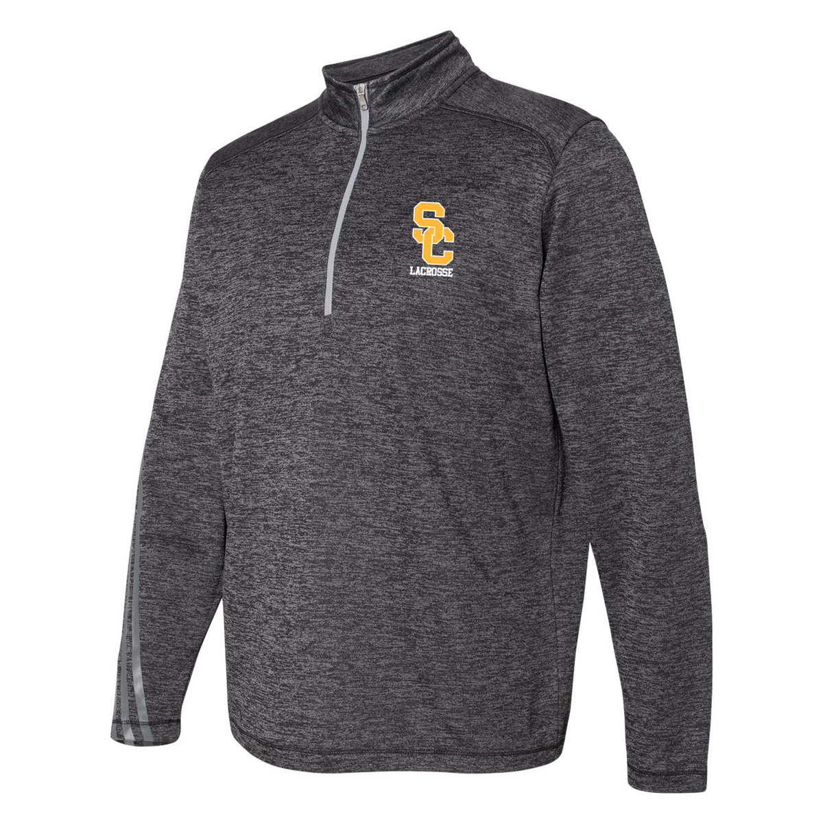 South Carroll Lacrosse Adidas Terry Heathered Quarter-Zip Pullover
