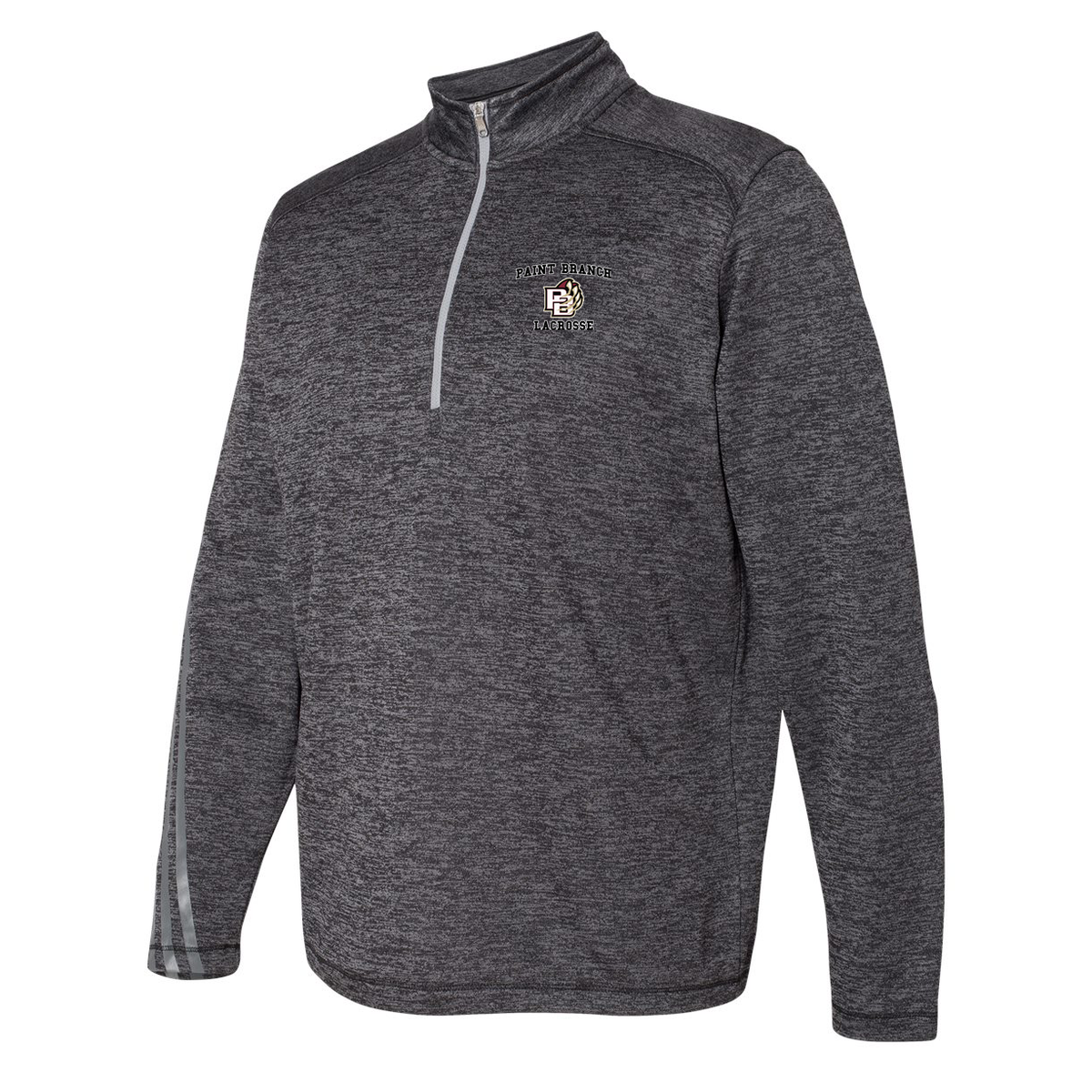 Paint Branch Lacrosse Adidas Terry Heathered Quarter-Zip Pullover