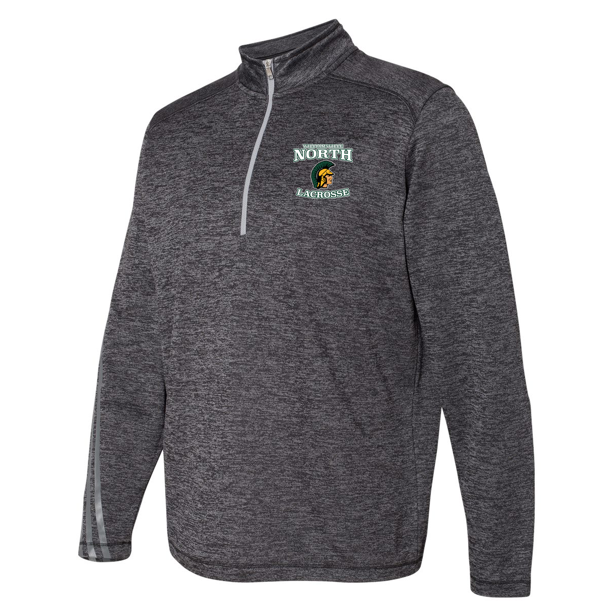 Williamsville North Lacrosse Adidas Terry Heathered Quarter-Zip Pullover