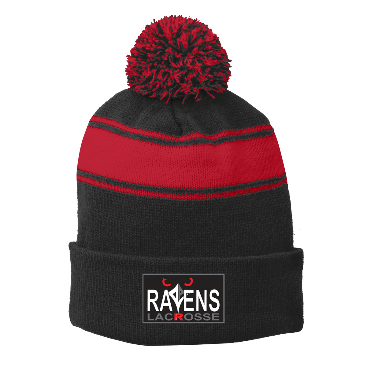 Robbinsville Lacrosse Association Pom Pom Beanie